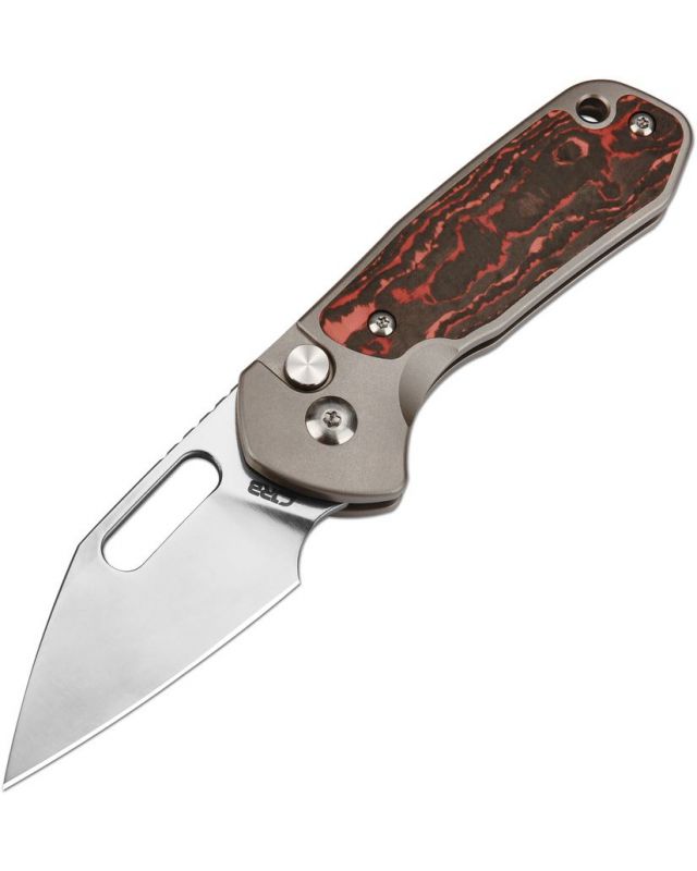 Mini Pyrite Button Lock Grey Titanium S90V Wharncliffe Mars Valley Fat carbon fiber inlay